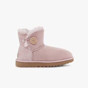 Ugg Mini Bailey Button II Women Classic Boots Pink (6932KOVJI)